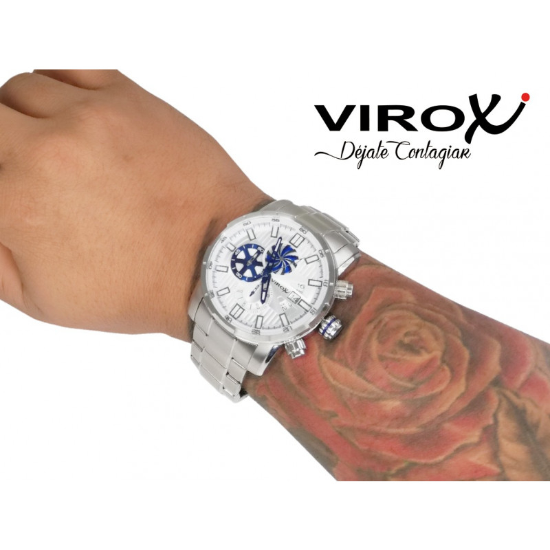 RELOJ VIROX HÉLICE CRONÓGRAFO EN ACERO DE HOMBRE PLATEADO