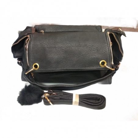 BOLSO VIROX PLEGABLE DE USO FORMAL Y MANOS LIBRES DE DAMA NEGRO