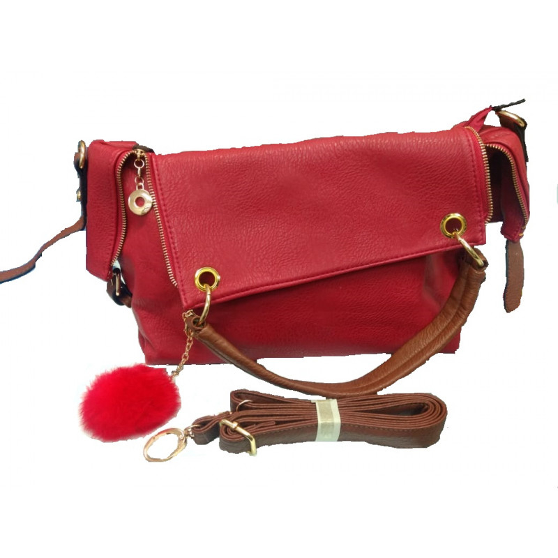 BOLSO VIROX PLEGABLE DE USO FORMAL Y MANOS LIBRES DE DAMA ROJO